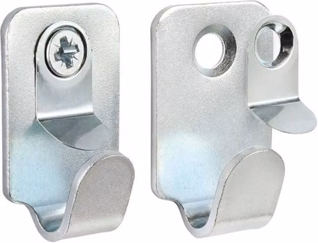 SPETLEK Heavy Duty Galvanised Steel Safety Picture Hooks, Silver, 5 Pack