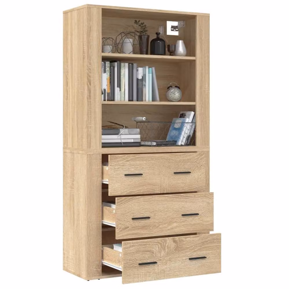 Berkfield Home Sonoma Oak Highboard in Brown – 2
