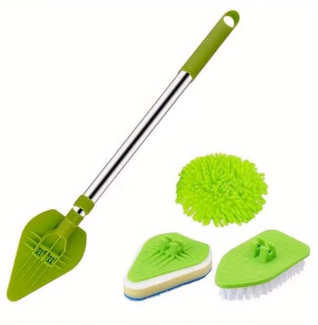 Dyzi Multifunctional Microfibre Bathroom Mop with Telescopic Handle, Green