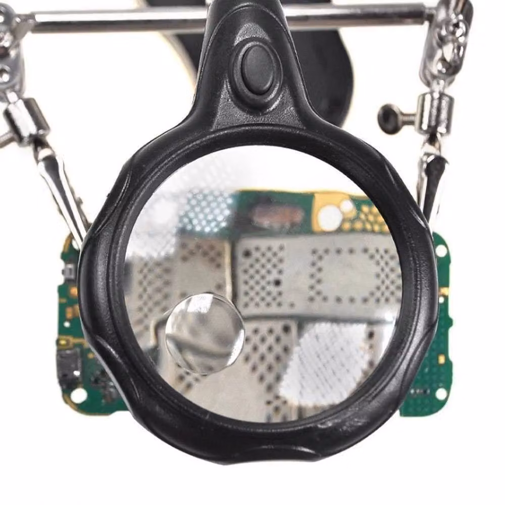 Kelvenix Black LED Desk Lamp with Dimmable Magnifying Glass and Clip-on Base – 3