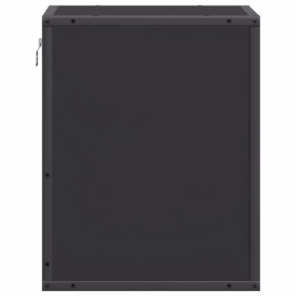 Berkfield Home Wall-mounted Bedside Cabinet Black W: 40 cm, D: 31 cm, H: 39.5 cm – 6