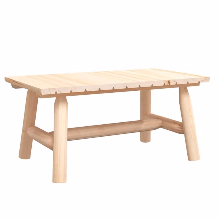 Berkfield Home Beautiful 3 Piece Garden Lounge Set in Natural Solid Spruce Wood