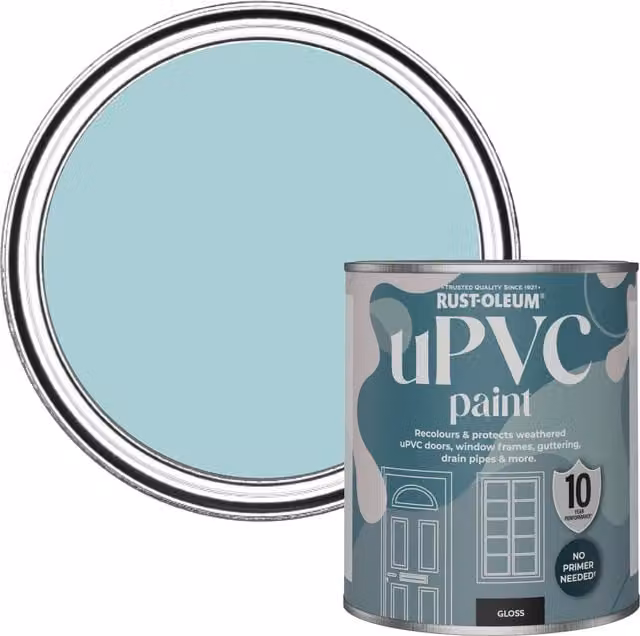 Rust-Oleum UPVC Paint in Gloss Finish, Little Cyclades Blue, 0.75 l
