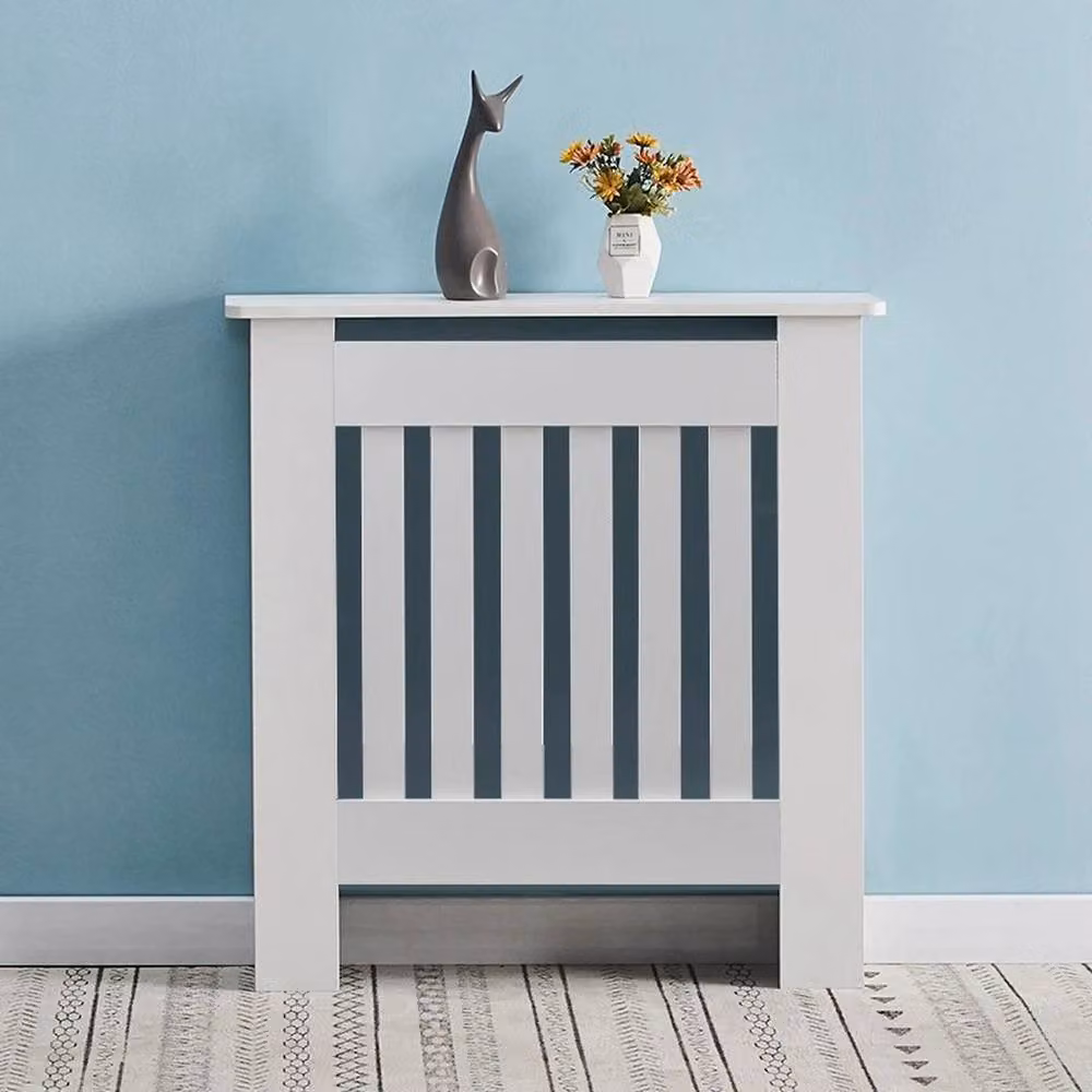 FLAVORA Modern Radiator Cover Cabinet Shelf in White W/H: 68 x 80 cm – 3