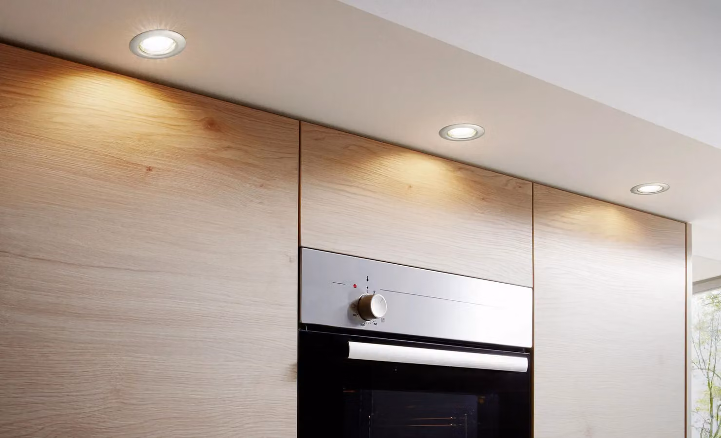 Loops 3 Pack Silver Metal Flush Ceiling Downlights with GU10 Bulbs – 2