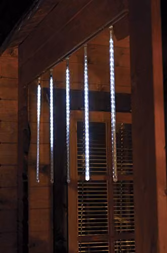 Premier White LED Snowing Icicle Strip Lights, 50 cm