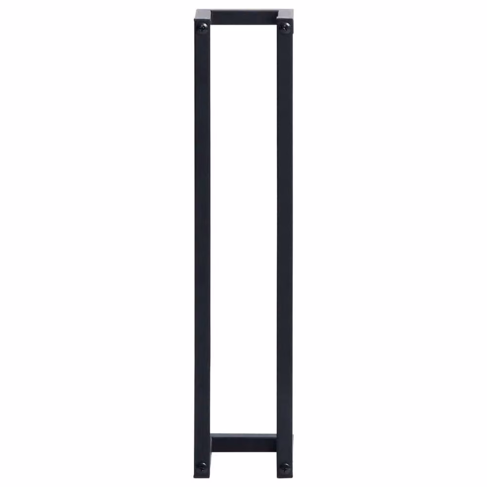 Berkfield Home Wall Mounted Metal Towel Rack in Matt Black, W/D/H: 12.5 x 12.5 x 60 cm – 3