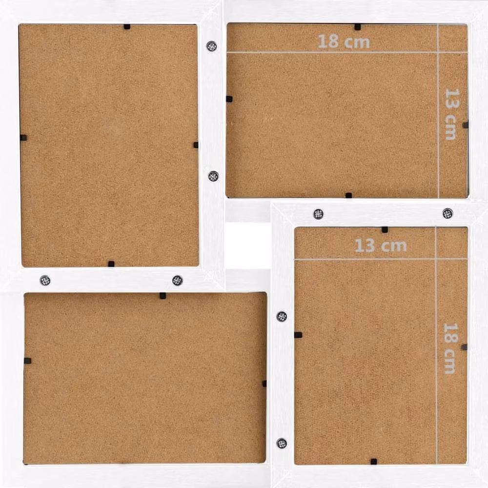 Berkfield Home Modern White Collage Photo Frame for 24 Pictures, W/H: 13 x 18 cm – 4