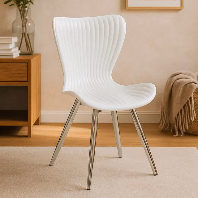 Orsina Stockholm Dining Chair in White with Armrests – 2