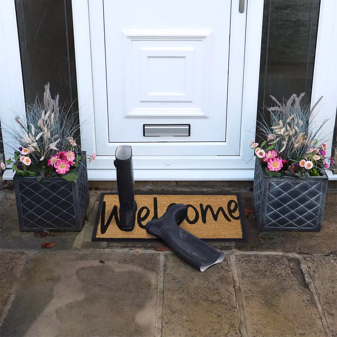 JVL Granite Design Tufted Coir Doormat with Rubber Base, Brown and Grey, W: 40 cm, D: 70 cm – 2