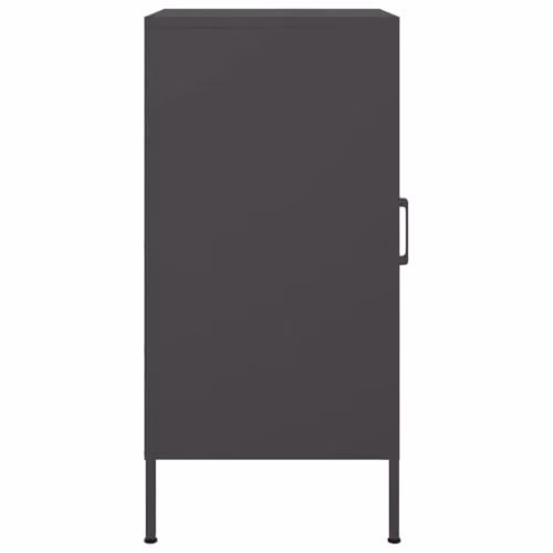 vidaXL Set of 2 Industrial Style Black Metal Sideboards, W/D/H: 36 x 39 x 79 cm – 6