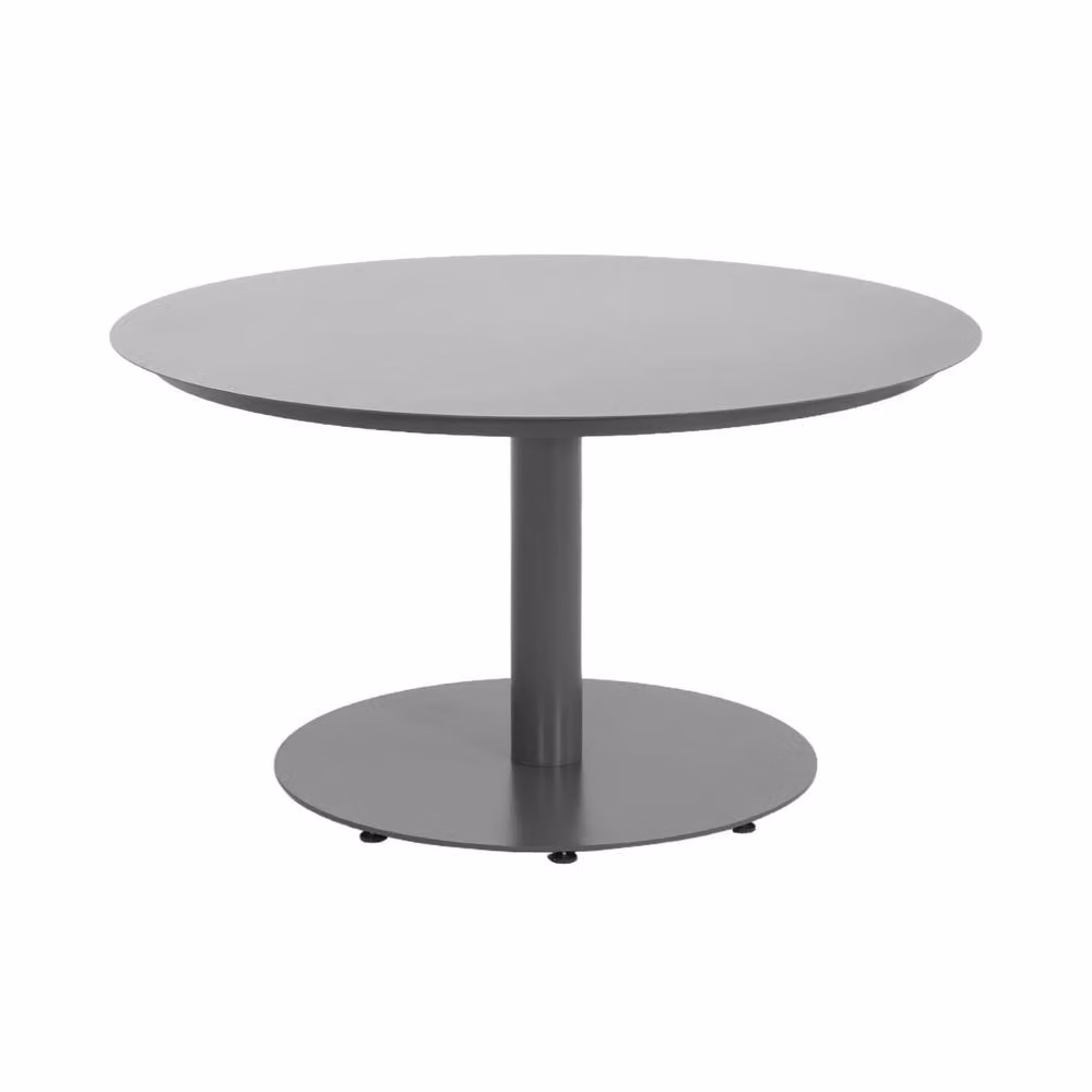 Sweekeek Round Powder Coated Aluminium Garden Table in Dark Grey, Diameter: 140 cm – 2