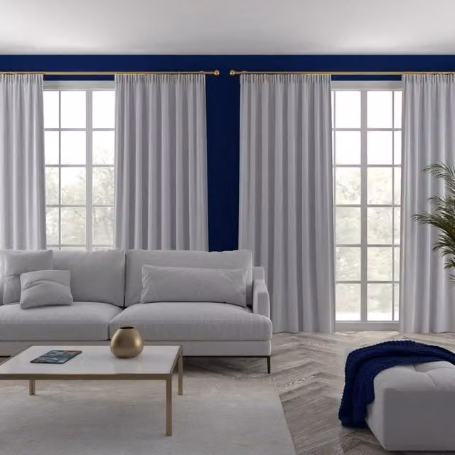 Terrys Willow Made to Measure Nordic Blackout Fabric Panel Curtain in Grey