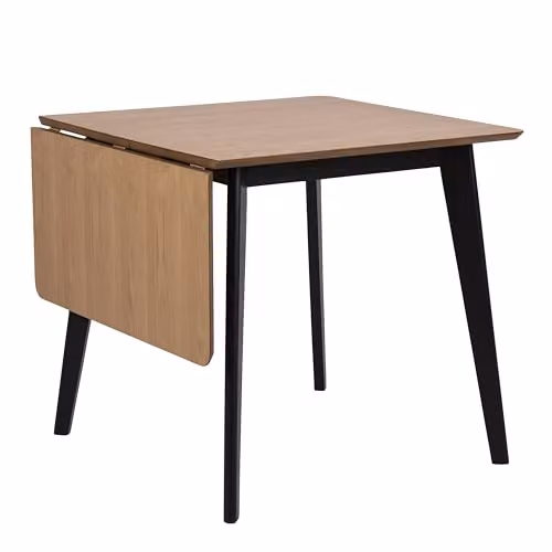 Furniture To Go Roxby Extendable Dining Table and 2 Dining Chairs Set, Oak and Black – 2