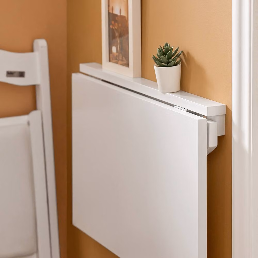 SoBuy White Wall-Mounted Folding Drop-Leaf Table – 2