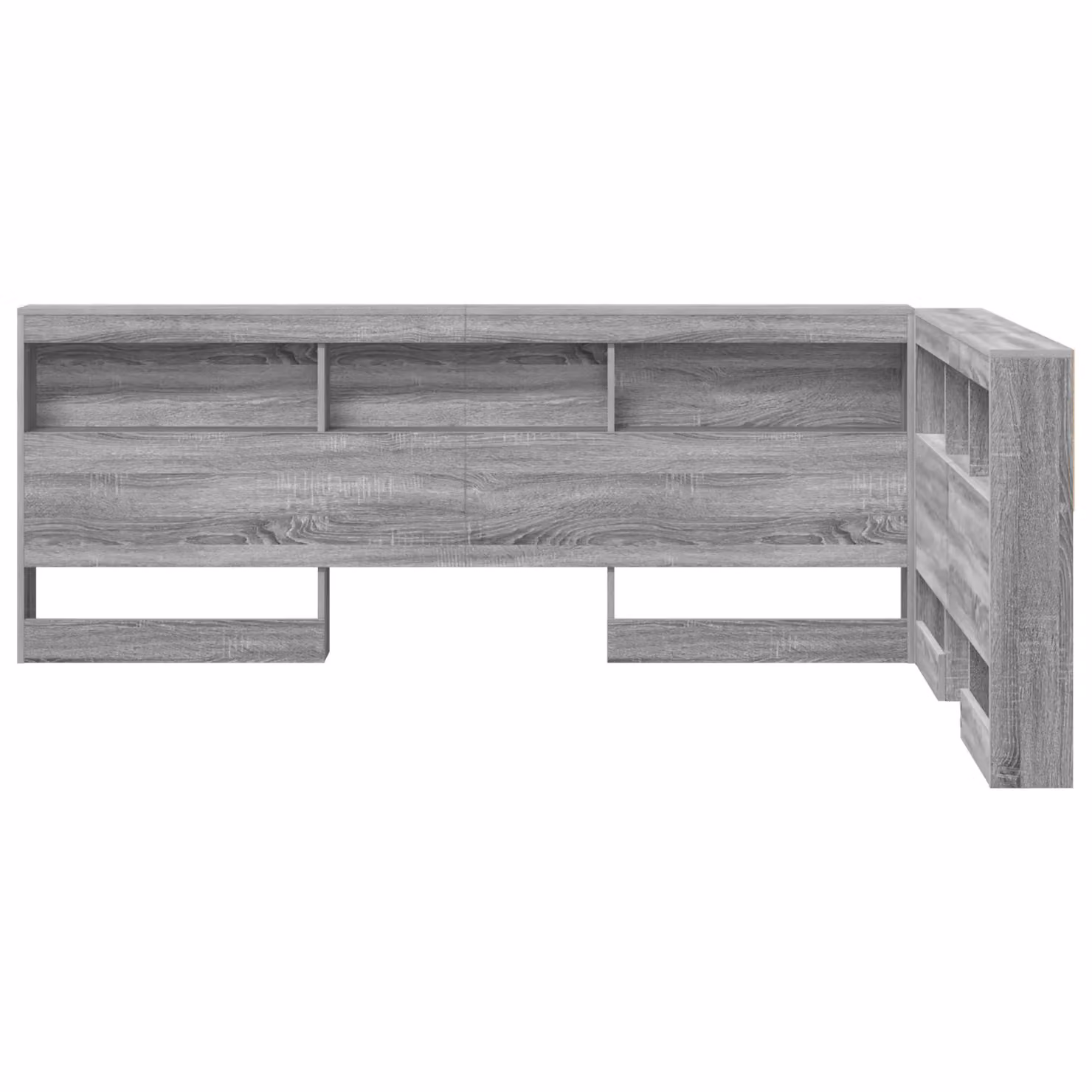 Berkfield Home Grey Sonoma Storage Headboard with Integrated Shelf, Width: 120 cm – 2