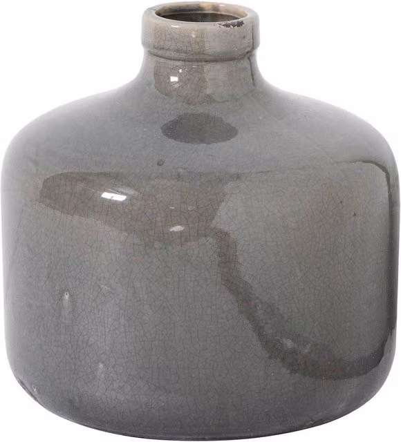 Hill Interiors Grey Ceramic Shabby Chic Tabletop Vase