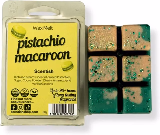 Scentish Pistachio Macaroon Wax Melt, Multicolour