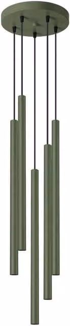 Sollux Lighting Modern Green Metal Pendant Lamp, W/D/H: 104 x 25 x 25 cm