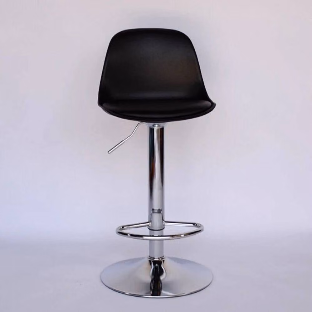 Nestlune Set of 2 Black Modern Swivel Adjustable Breakfast Bar Stools – 3
