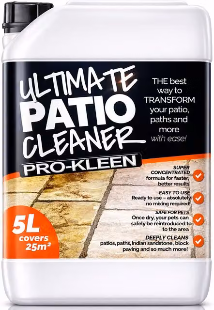 Pro-Kleen Ultimate Patio Deep Cleaner for Driveways and Stone Block Paving, 5l, Clear