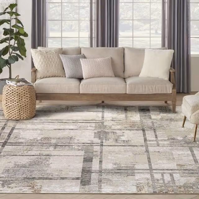 The Rug Shop UK Modern Abstract Multicolour Polyester Area Rug, W: 240 cm, D: 300 cm