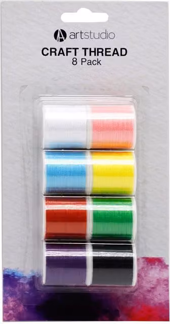 Art Studio Pack of 8 Multicolour Craft Threads for Adults