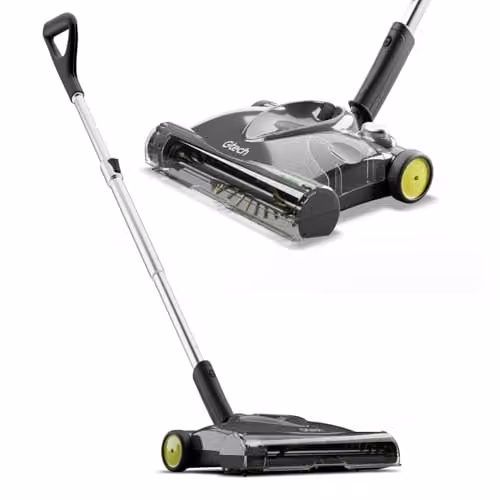 Gtech SW22 Lithium Power Sweeper in Grey and Green with 90 Minute Runtime and Bagless Design