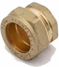 PrimaPlus Brass Compression Stop End 22mm, Grey (Pack of 10) – 1