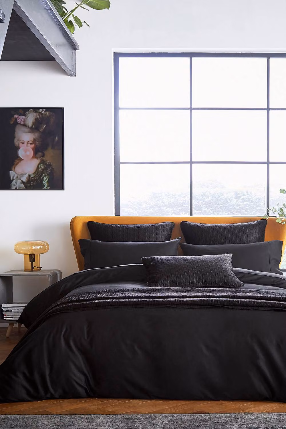 Ted Baker 250 Thread Count Plain Dye Mako Satin Cotton Duvet Cover in Black – 2