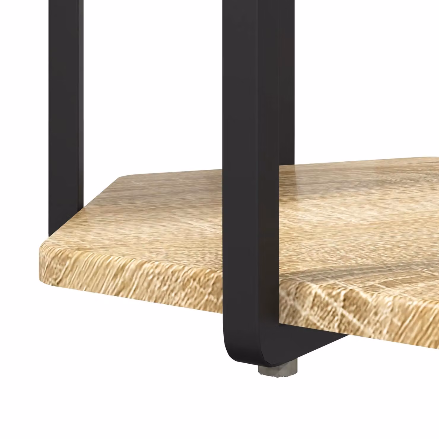 Berkfield Home Set of 2 Round Nested Side Tables in Beige Sonoma Oak and Metal – 4