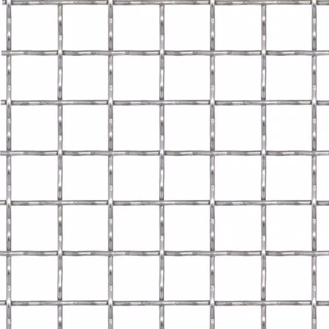 Berkfield Home Silver Stainless Steel Crimped Garden Wire Mesh Fence, 50 x 50 cm