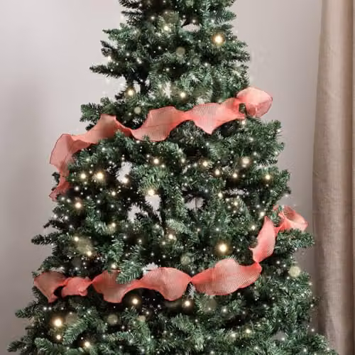 Melody Maison Red Sparkle Ruffle Christmas Tree Ribbon, 270 cm – 1