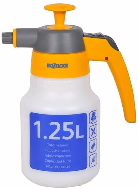 Hozelock Manual Spraymist Pressure Sprayer, 1.25 Litre, Yellow and Multicolour