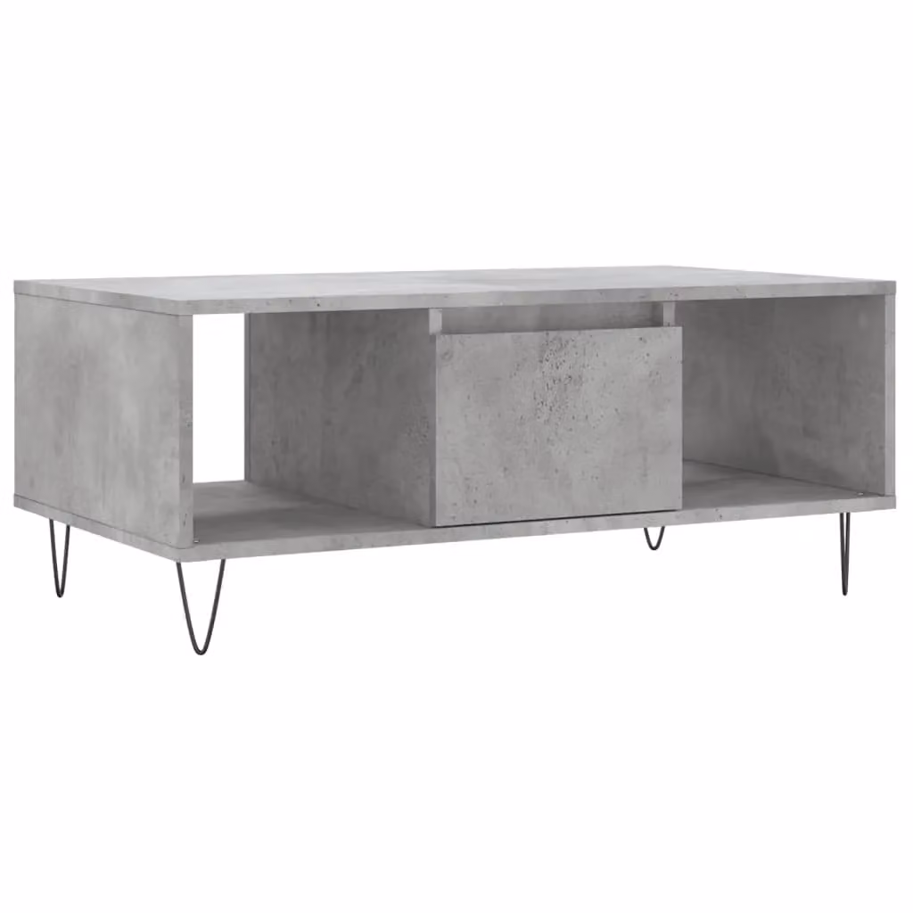 Berkfield Home Modern Rectangular Coffee Table in Grey, W: 90 cm, D: 50 cm, H: 36.5 cm – 2