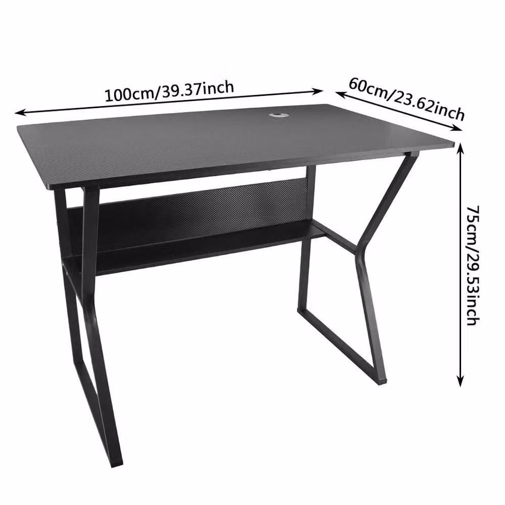 NESTLUNE Black Gaming Desk and Computer Table W/D/H: 100 x 60 x 75 cm – 2