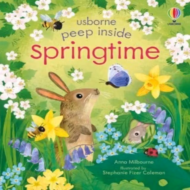 Anna Milbourne Peep Inside Springtime Board Book, Multicolour