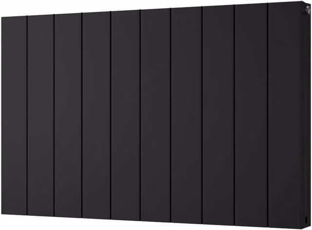 Thetford Black Vertical Double Panel Smooth Aluminium Radiator, H: 93.6 cm, W: 60 cm