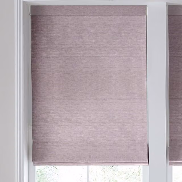 Laura Ashley Whinfell Made to Measure Blackout Roman Blind in Purple Mulberry