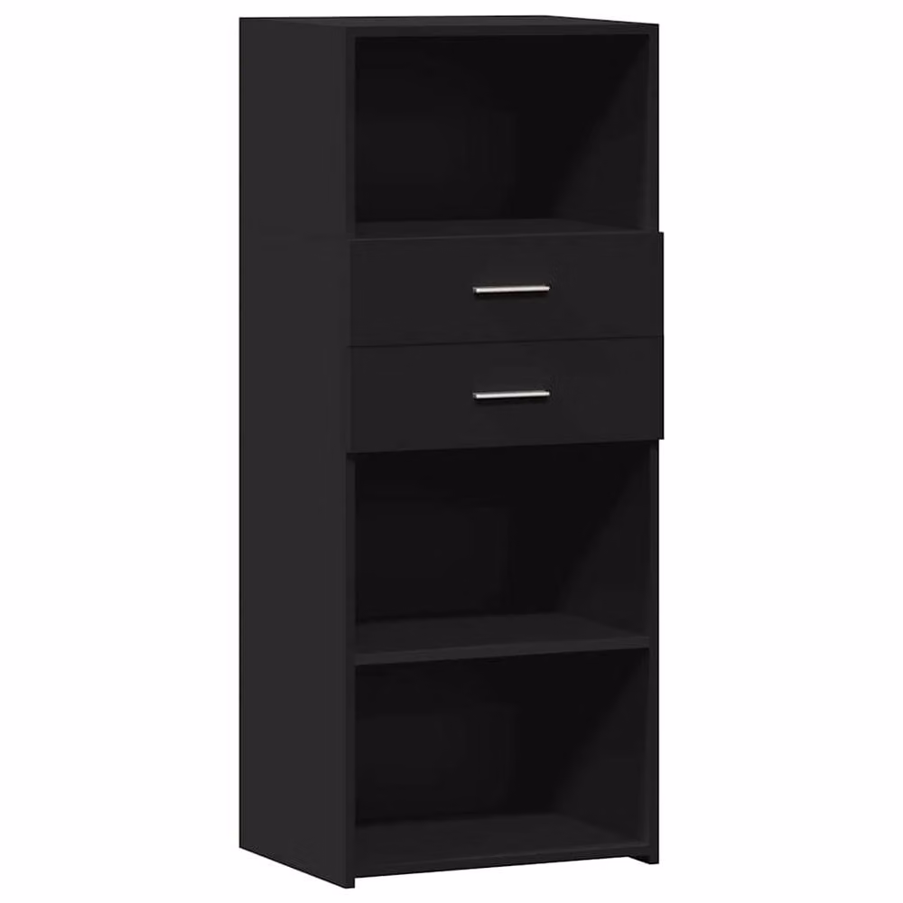 Berkfield Home Modern Black Matt Highboard, W/D/H: 50 x 42.5 x 124 cm – 3