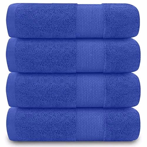 Gaveno Cavailia Premium 700 GSM Cotton Hand Towels, 4 Pack, Blue – 1