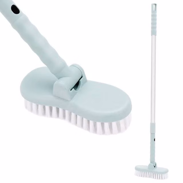 PAWNORA Long Handle Bathroom Cleaning Brush in Light Blue – 1