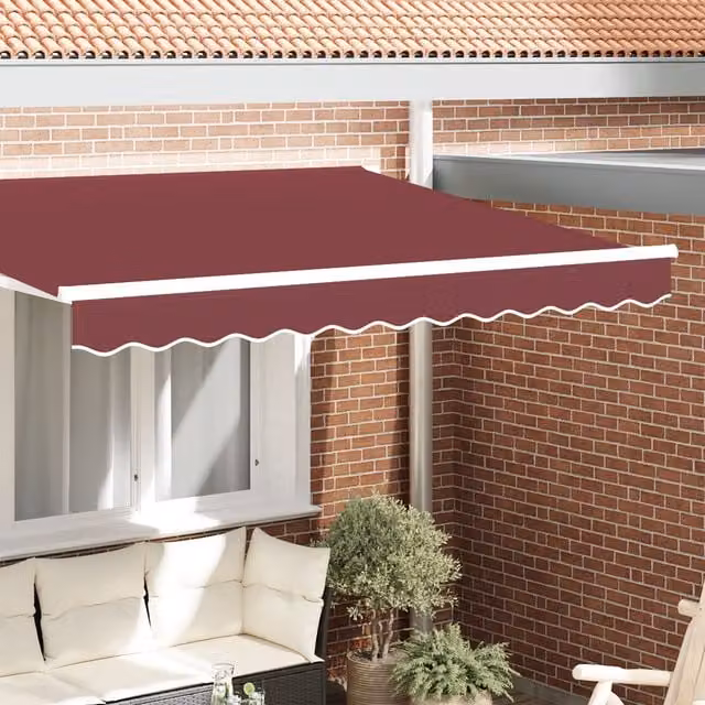 Berkfield Home Awning Valance in Burgundy Red, W: 230 cm, H: 20 cm