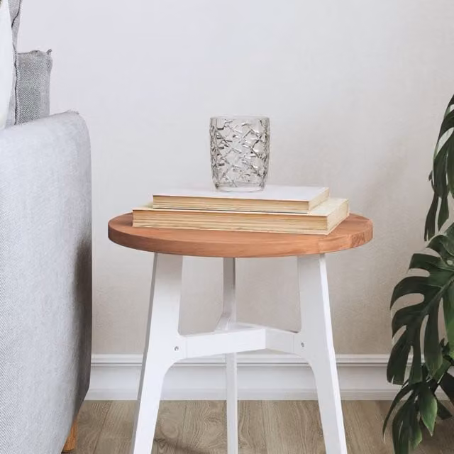 Berkfield Home Round Solid Beech Wood Table Top, Brown, Diameter: 30 cm, Height: 1.5 cm – 1