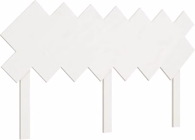 Berkfield Home Rustic White Solid Wood Pine Bed Headboard W: 141 cm, D: 3 cm, H: 80.5 cm