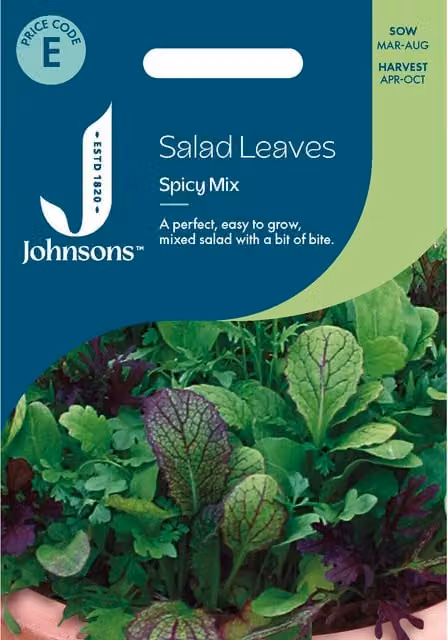 Johnsons Seeds Spicy Mix Salad Leaves Vegetable Seeds