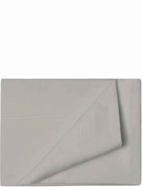Belledorm Egyptian Cotton 400 Thread Count Mako Satin Flat Sheet in Light Grey, W/D/H: 180 x 200 cm
