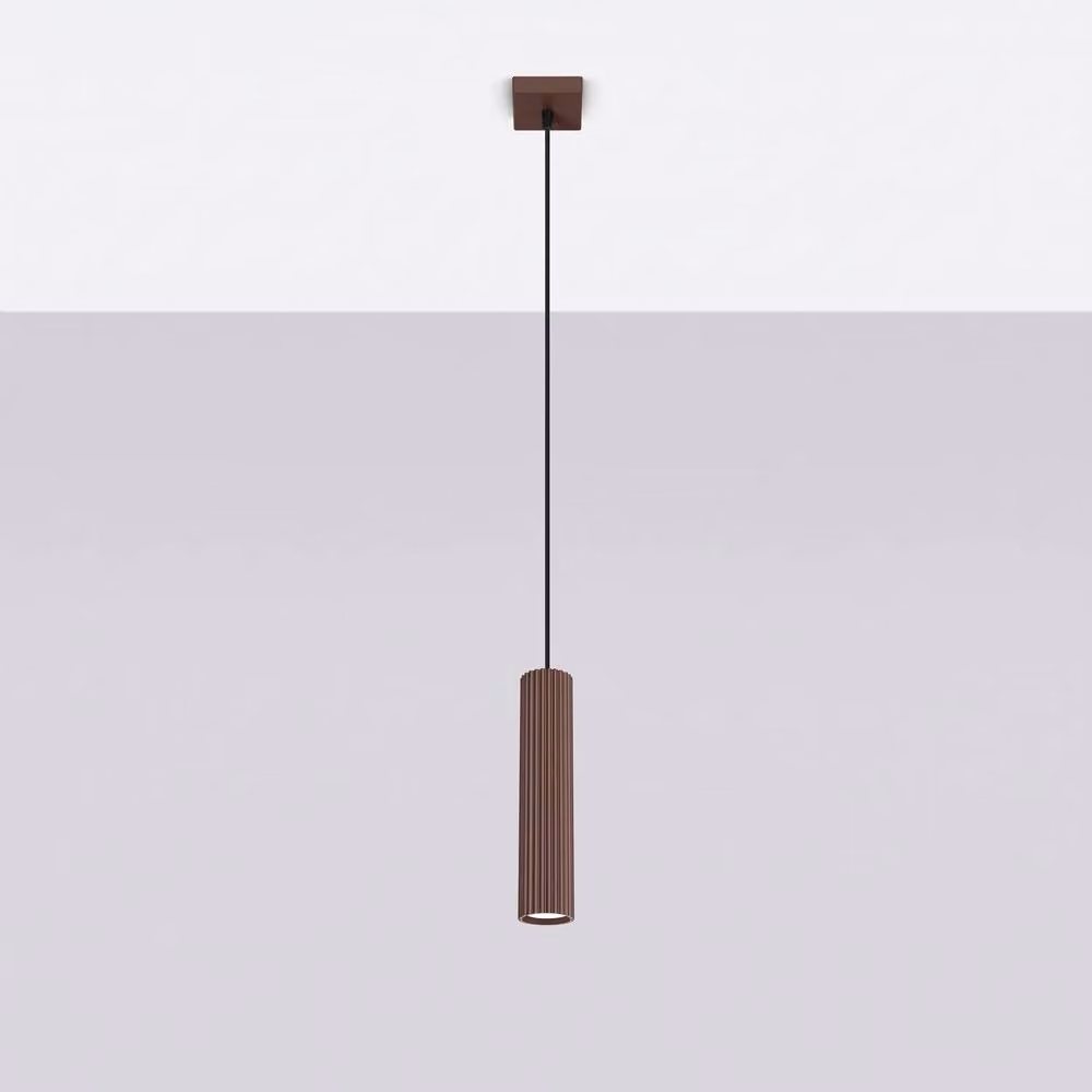 Sollux Lighting minimalist Brown metal Pendant bar lamp, W/D/H: 118 x 8 x 8 cm – 2