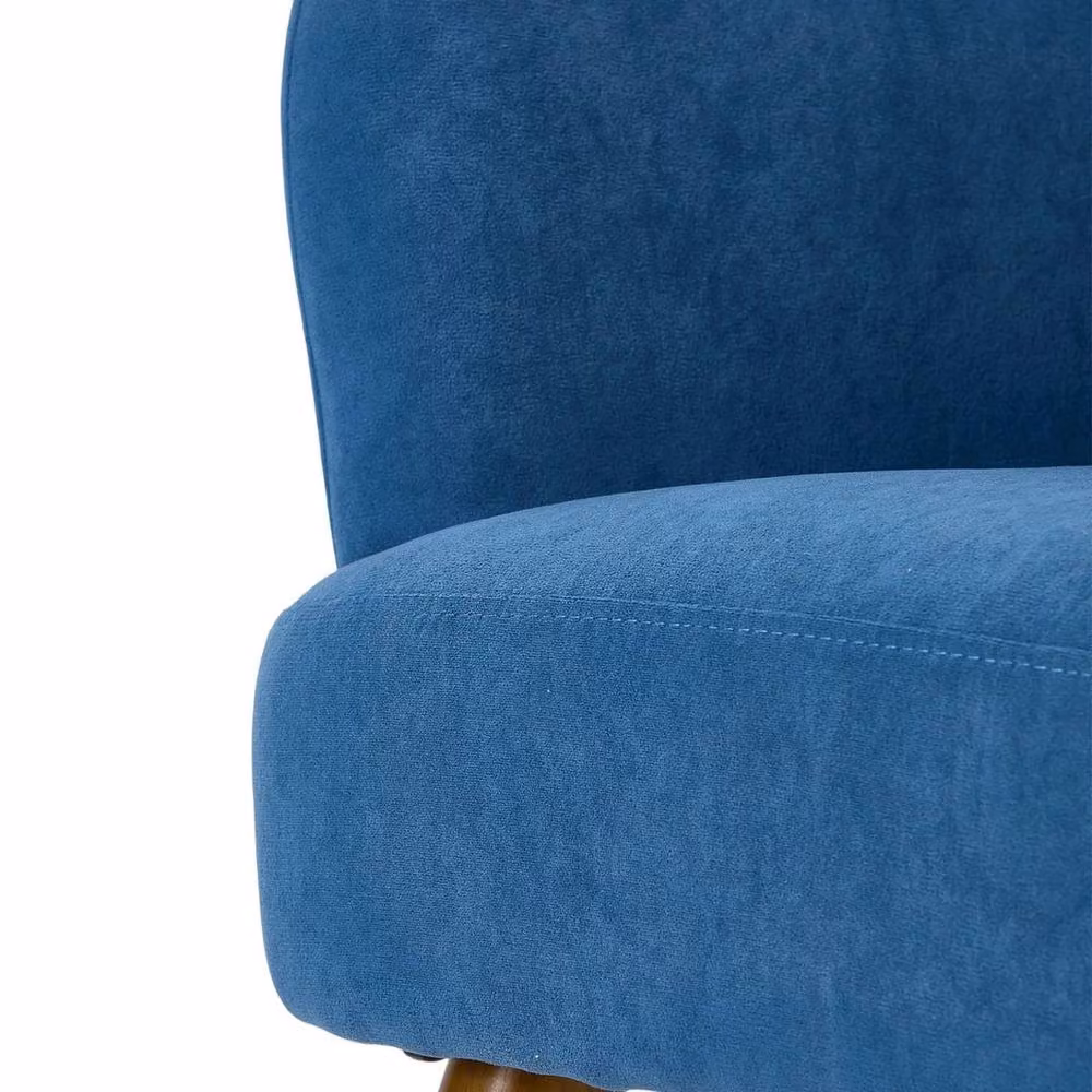 EONLION Modern Blue Velvet Accent Chair with Armrests – 4