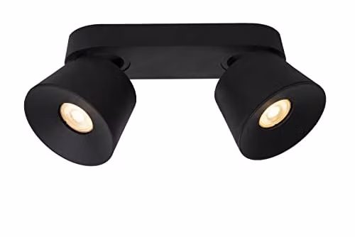 Lucide Trigono Dimmable Adjustable Twin Ceiling Spotlight in Black – 1
